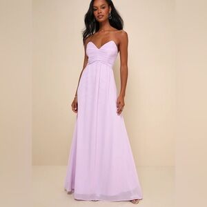 Lulus delightful memories lavender maxi dress